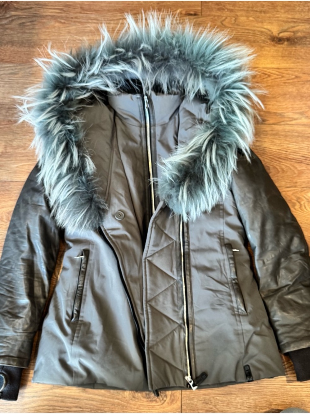 Rudsak coat medium fur leather - Picture 3 of 10